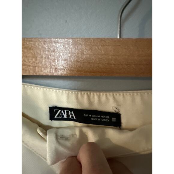 Womens Size M Cream Zara Dress Pants - Picture 2 of 5